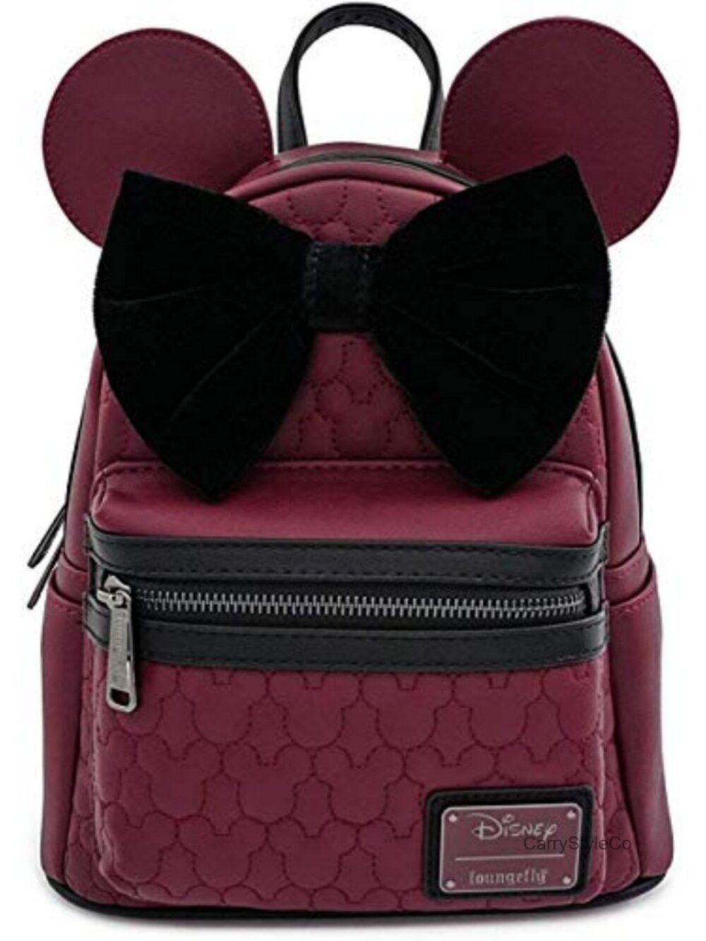 Disney Minnie Mouse Quilted Faux Leather Double Strap Shoulder Bag Purse